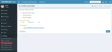 Tùy chỉnh giao diện phần mềm bán hàng