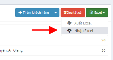 Nhập excel điểm tích lũy khách hàng