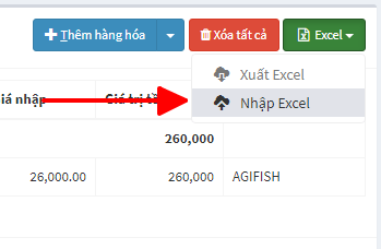 nhập excel hàng hóa đầu kỳ