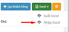 nhập excel danh mục khách hàng