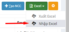 nhập excel nhà cung cấp