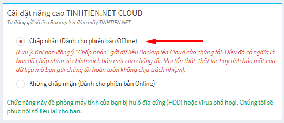 Backup dữ liệu lên Lihasoft Cloud