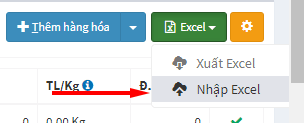 import hàng hóa từ excel